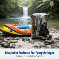 Waterproof Outdoor Backpack, Lightweight Hiking Double Shoulder Bag, Unisex for Trekking, Rafting, Surfing, Diving