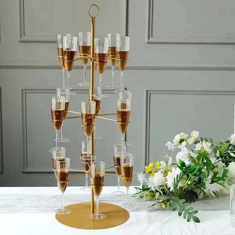 Metal Wine Glass Rack with Hanging Holder for Wedding Decoration