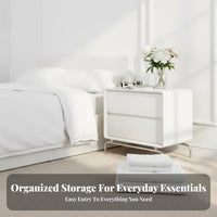 2-Drawer Minimalist Nightstand Waterproof and Stain-Proof for Homeowners, Adults