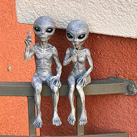 RESIN Statue树脂外星人UFO户外侏儒花园雕像摆件装饰