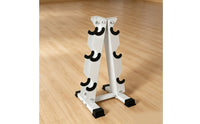 Triangular Three-Tier Dumbbell Rack Vertical Dumbbell Rack with Cradles Compact Space-Saving for Home Gym Owners