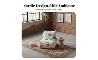 Spotted Pattern Lounge Chair Nordic Design Giant Soft Lounger Snug Machine Creclineable Cover for Bedroom, Perusing Nook