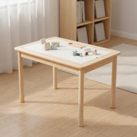 Sand and Aquatic Play Table Solid Wood Wooden Sand Water Table Adjustable Height for Young Children