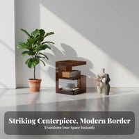 C-Shaped Side Table Space-Saving C-Shaped Magazine Table Transparent for Seniors