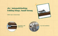 Automatic Locking Folding Hinge, 180 Degree Stainless Steel, Adjustable Table Leg Bracket, Furniture Connector, Easy Installation