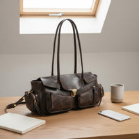 Motorcycle Design Bag Vintage Aesthetic Retro Purse Organized Storage for Women