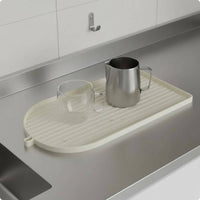 Anti-Slip Coffee Tray Mat Drainage Grooves Household Accessory Waterproof