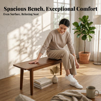 Backless Wooden Bench Multi-Purpose Wooden Plank Bench adaptable Minimalist Design for Families, Interior Decorators, Entryway