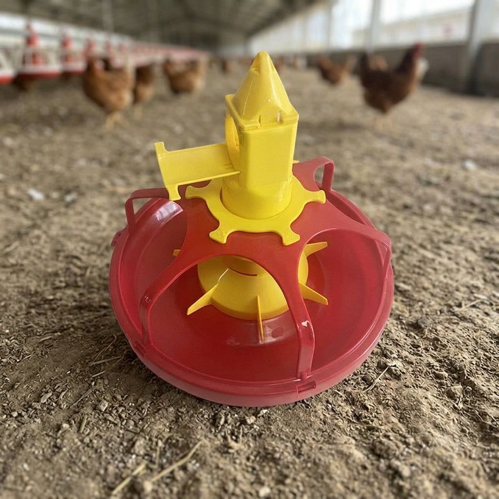 Feed Tray for Chicks, Poultry Feeder, Courtyard, Chicken Coop, Farm, Hobby, Durable, Plastic and Metal