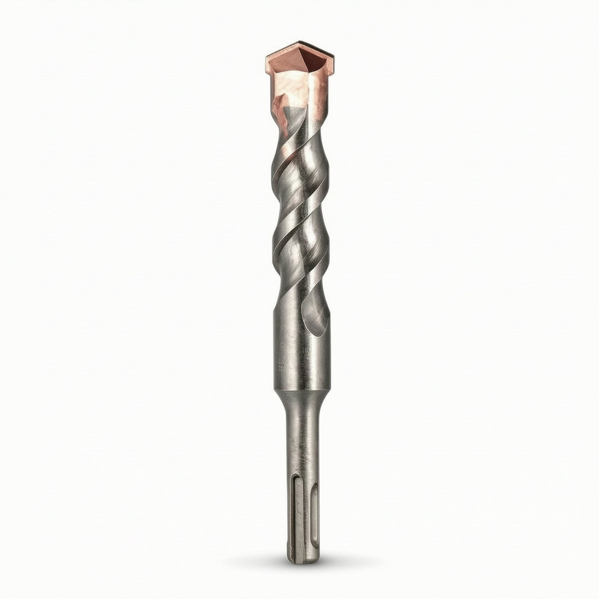 Spiral-Flute Percussion Drill Bit Round-Shank Masonry Drill Bit Clean Drilling Tool Efficient for Masons