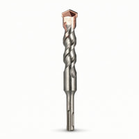 Spiral-Flute Percussion Drill Bit Round-Shank Masonry Drill Bit Clean Drilling Tool Efficient for Masons