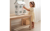 DIY Assembly Wooden Dollhouse Playset Sturdy Wood Construction Wooden Dollhouse Great Gift Idea Pretend Play House Sparks Creativity for Girls, Kids, Toddlers, Playroom