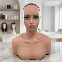 Hairpiece Mannequin Bust PVC Hairpiece Display Bust for Salon