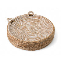 Wicker Cat Bed for All Seasons, Semi-Enclosed, for Kittens and Cats