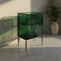Acrylic Display Cabinet Light Luxury Design Colored Acrylic Cupboard Minimalist Design Translucent Sideboard for Collectors, Entryway, Bedroom