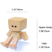 Shaking Wooden Man Figurine - Handmade Wooden Decoration