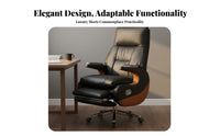 Highrear Recliner with Footrest Comfortable Managerial Chair Reclining Function Computer Seating for Managerials, @telecommuting Workers, Study Room