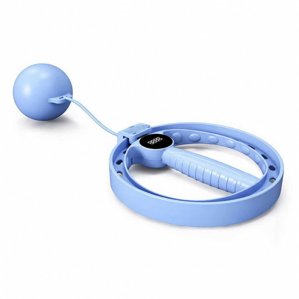 Compact Arm Exercise Device with Digital Display Portable Arm Workout Hoop with Tethered Ball Lightweight Exerciser Low-Impact for Office