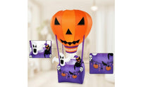 Spooky Inflatable Hot Air Balloon Giant Inflatable Jack-O'-Lantern Lighted Jack-O'-Lantern Inflate for Porch