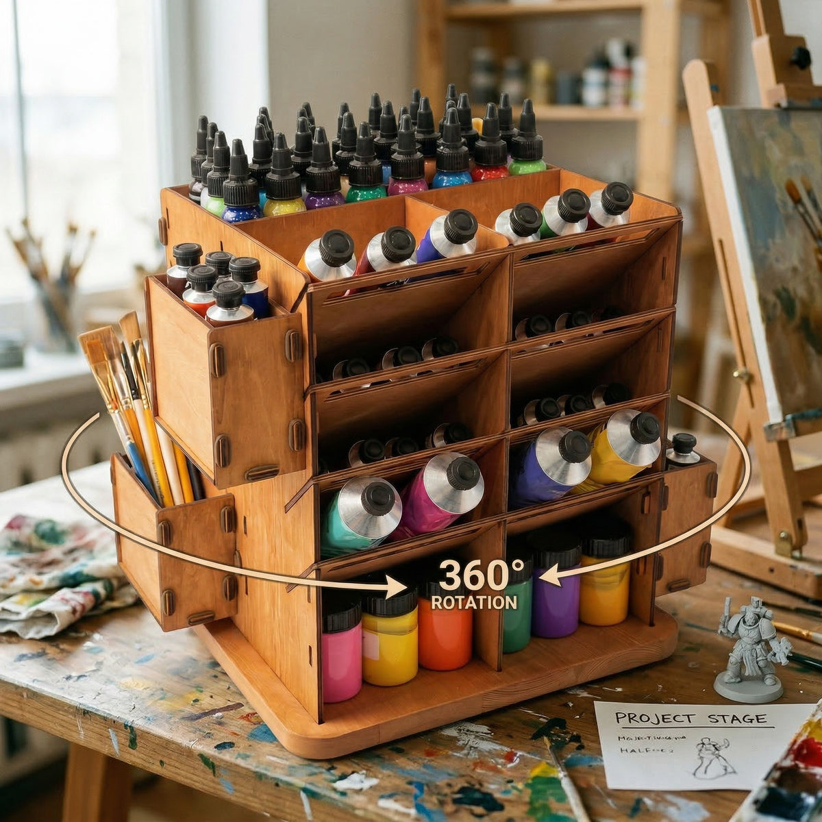 Rack with 4 Boxes