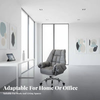 Highspine Managerial Chair Reclining Function Highspine Rolling Chair Adjustable Height Padded Armrests for Professionals