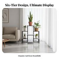 Multi-Tier Plant Stand Floor-Standing 7-Unit Combination Bonsai Stand Long-Lasting Rust-Resistant for Gardeners, Balcony