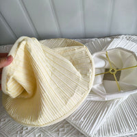 Wavy Fringe Fabric Lampshade for Table Lamp, Foldable, Handmade, US Style