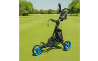 Golf Push Cart with Umbrella Holder Compact Golf Push Cart with Mesh Net Adjustable for Golfers