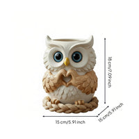 Pen Holder Home Decor Resin Desk Organizer Cute Office Accessory for Study Room