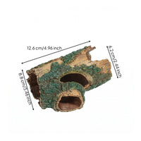 Tree Trunk Hide Natural Look Pet Cave Decor Textured Surface