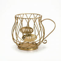 Mug Shaped Capsule Holder Iron Coffee Capsule Holder Compact for Kitchen Counter