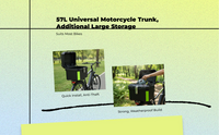 Large water resistant motorcycle trunk