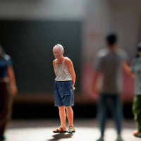 Sand Table Character Model Realistic Intricate 1/64 Scale Old Man Figurine