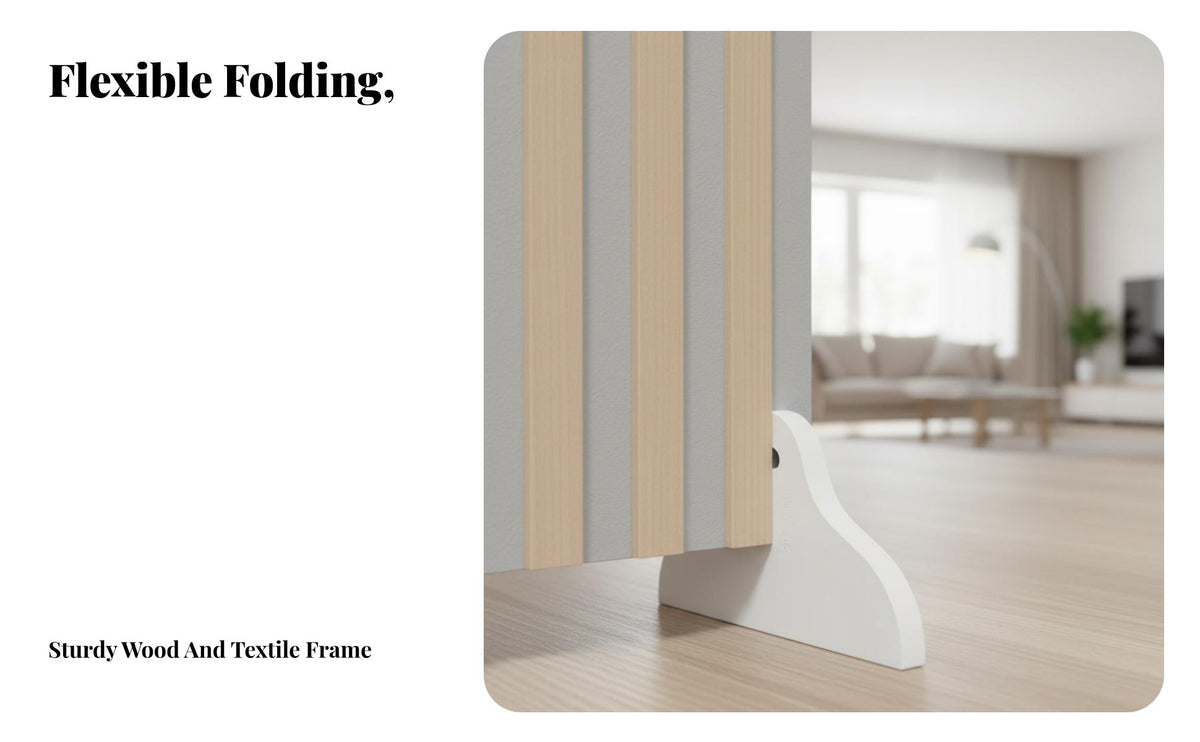 Foldable Multi-Panel Folding Screen Portable 4-Panel Folding Screen Mobile Room Divider Self-Standingstanding for Homeowners, Office Workers, Business Owners, Beauty Salon, Entrance Hall, Bedroom, Studio Apartment