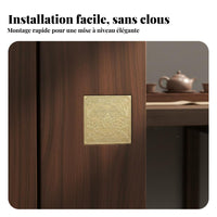 Chinese Design Brass Plate Nail-without Nails Installation Antique Brass