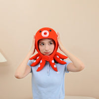 Wholesale Octopus Head Hat, Plush Headgear, Cartoon Costume Prop for Photo Shoots