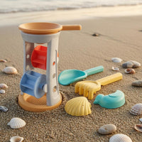 Wheat Straw Sandcastle Playset Rounded Edges Sand Play Tools Molded Surface Shell Mold Set Wide Opening for Children, Beach, Sandbox
