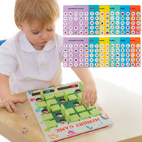 Memory Chess Logic Training Wooden Toy for Kids Ages 4-6