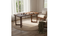 Wood Tea Table Set Balcony Friendly Wood Tea Table and Chair Space-Saving Saving for Living Room, Small Apartment