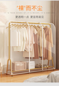 Simple Dustproof Transparent Floor-Standing Clothes Cover for Dormitory, Large PEVA