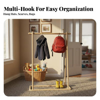 children's Clothes Tree Kid-Safe Design Self-Supportingstanding child's Coat Rack Easy Assembly Stable Base for Bedroom