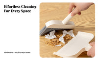 Small Broom and Dustpan Set High Density Bristles Fine Dust for Desk