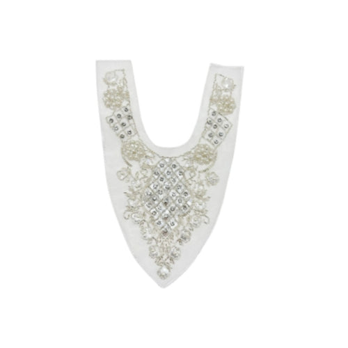 Beaded Collar Embroidered Collar with Embroidery Decorative for Formal Wear