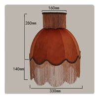 Velvet Tassel Lampshade Handmade Tassel Lampshade Soft Light for Hotel