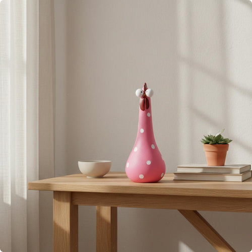 Chicken Vase Colorful Long Neck Vase Indoor and Outdoor Home Decoration for Desk