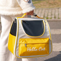 Portable Cat Carrier Backpack with Fleece Lining for Cats and Rabbits