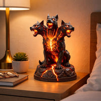 Cerberus Hellhound Resin Figurine Night Light Creative Home Animal Statue Decor