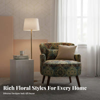 Floral Print Armchair Timeless Rural and Design Accentuate Chair Vintage Design Comfy and Ergonomic Designive
