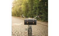 Cylindrical Handlebar Bag Vintage-Style Handlebar Bag with Buckle Straps Leather-Like for Commuting