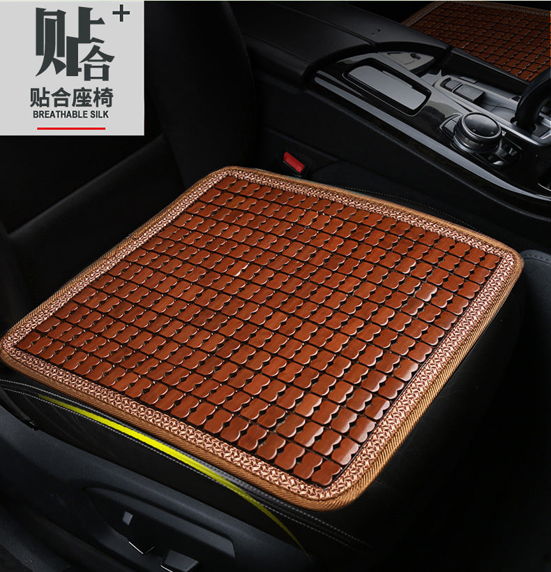 I&P Bamboo Summer Car Seat Cushion Set - Ventilated 3-Piece for Vans and Trucks